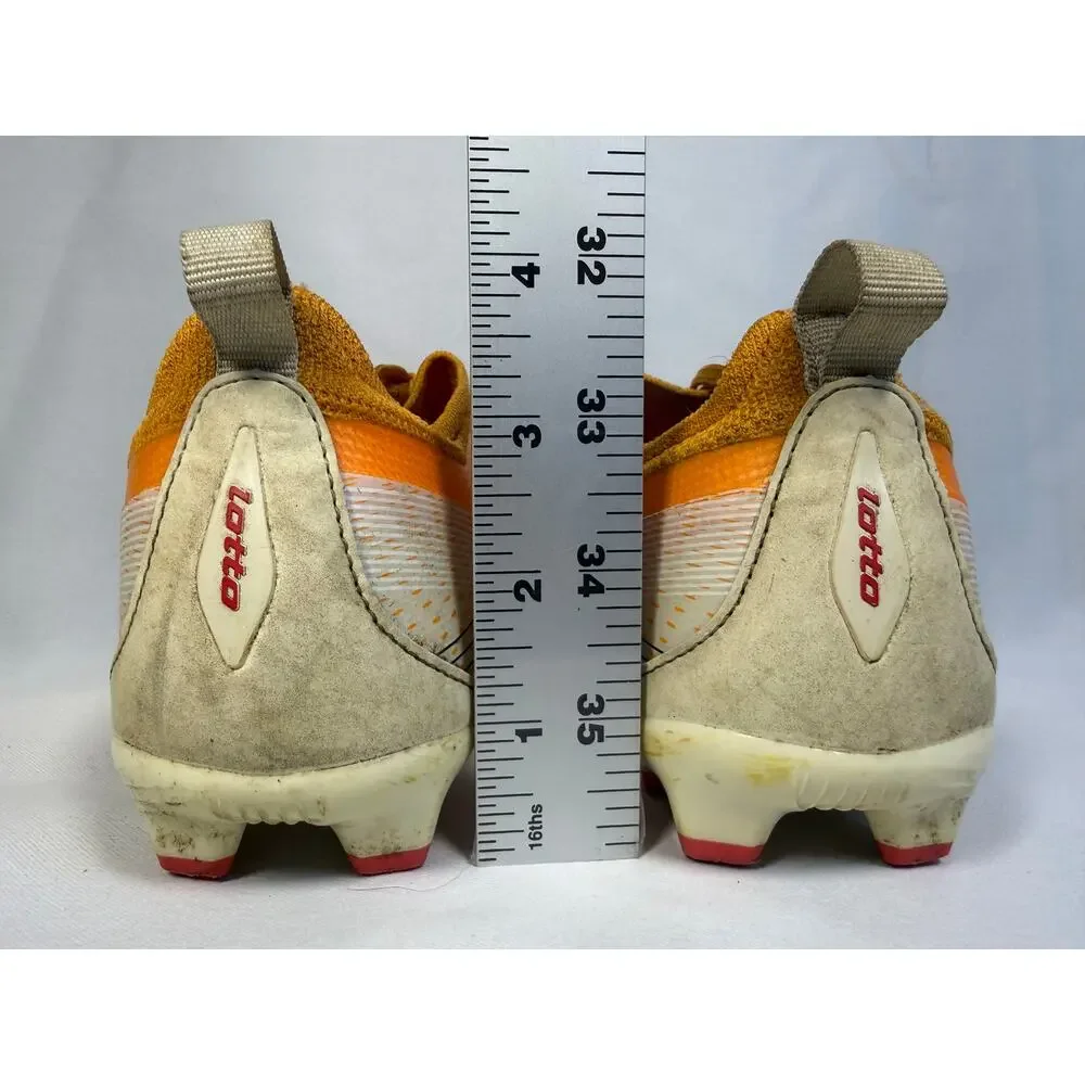 Lotto Roma 200 Youth Soccer Cleats Orange FG Size 2 Lightweight Lace-Up